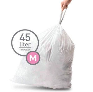 Торби за боклук, код М, 45 L / 60 бр., пластмасови - simplehuman