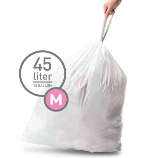 Торби за боклук, код М, 45 L / 60 бр., пластмасови - simplehuman