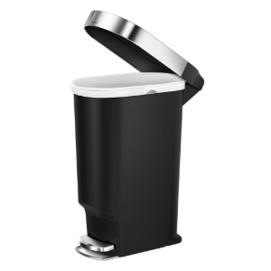 Кофа за боклук "Slim", с педал, 40 L, пластмаса, Черен - simplehuman