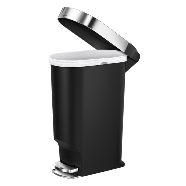 Кофа за боклук "Slim", с педал, 40 L, пластмаса, Черен - simplehuman