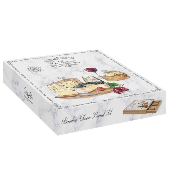 Комплект за сервиране на сирене "Les Fromages" от 6 части, 25,5 x 25,5 см - Easy Life