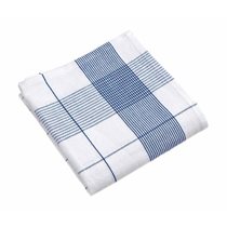 Комплект от 6 броя кърпи за стъкло, 65 х 70 см, синьо - Tiseco