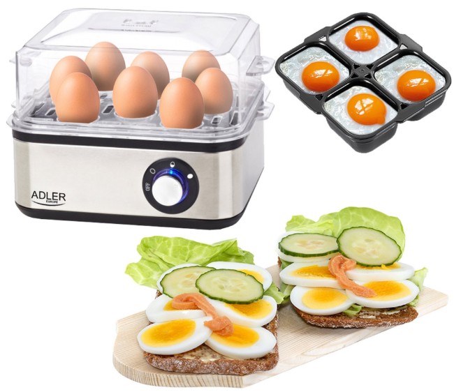 Уред за готвене на яйца за 8 яйца, 800 W - Adler