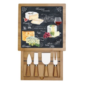 Комплект "World of cheese" от 6 части за сервиране на сирена, 25 х 25 см - Easy Life