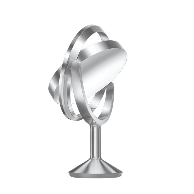 Огледало за грим, със сензор, 28,7 см, "Trio Max", Brushed - simplehuman