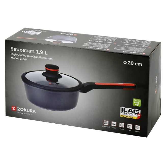 Тенджера, алуминий, 20 см/1,9 л, Благородна гама - Zokura