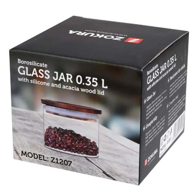 Буркан, боросиликатно стъкло, 350 мл - Зокура