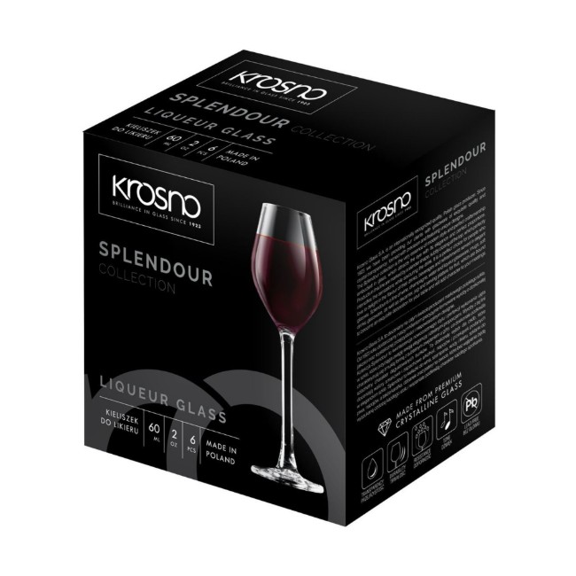 Комплект от 6 чаши за ликьор, 60 мл, "Splendour" - Krosno