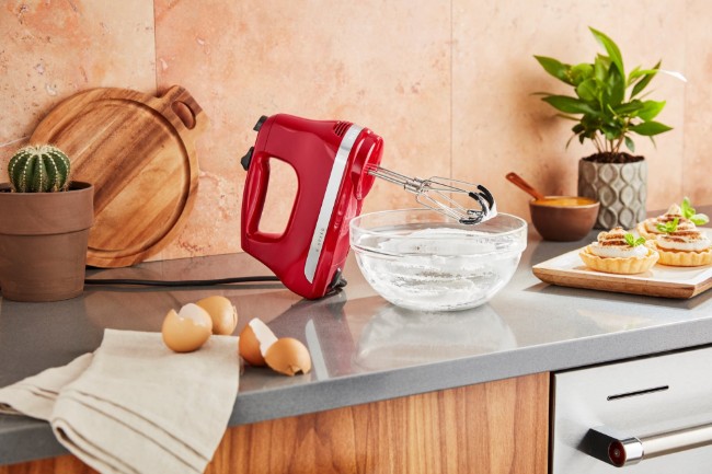 6-степенен ръчен миксер, 60W, Empire Red - KitchenAid