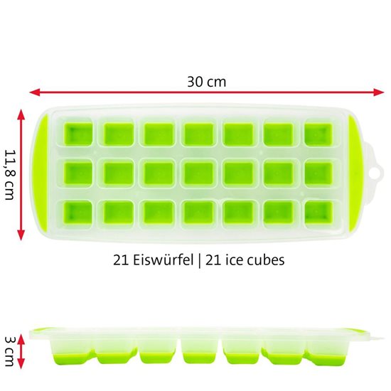 Комплект от 2 формички за лед, пластмасови, зелен цвят - марка Westmark