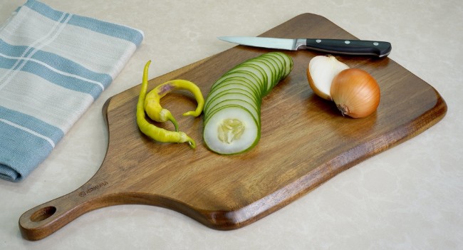 Дъска за рязане, акациево дърво, 45 х 24 см - Zokura