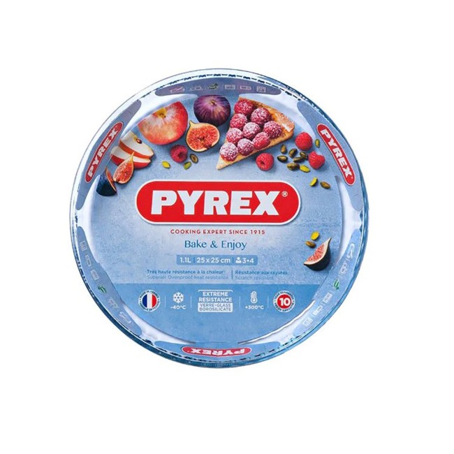 Поднос за тарта от термоустойчиво стъкло 25 см, Bake&Enjoy – Pyrex