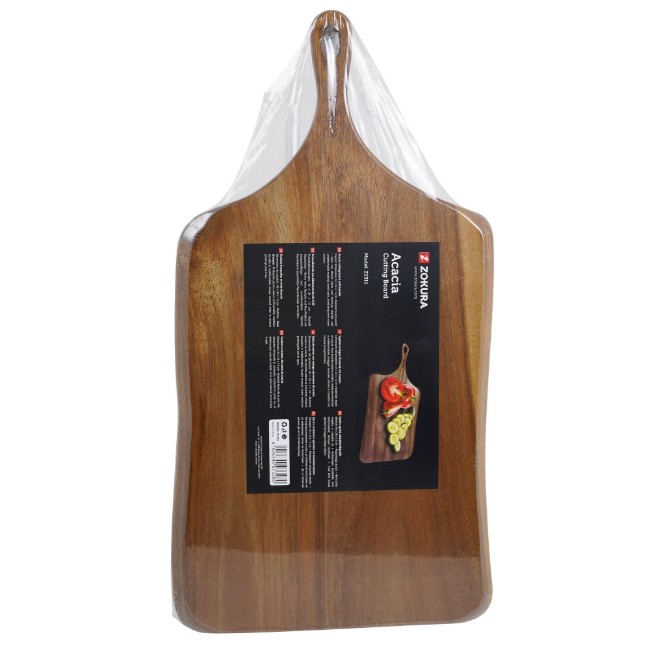 Дъска за рязане, акациево дърво, 45 х 24 см - Zokura