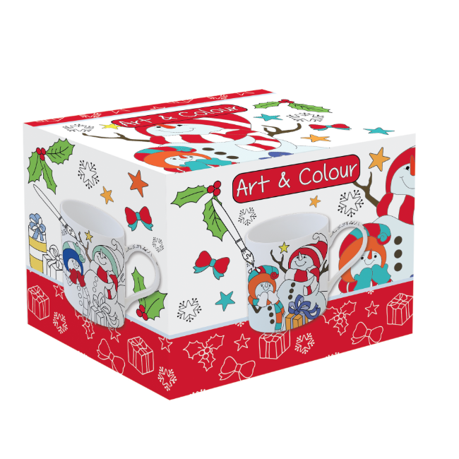 Чаша със снежни човеци, 350 мл, "Art & Colour - Snowmen" - Nuova R2S