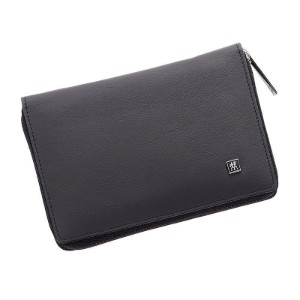 Комплект за грижа за ноктите от 8 части, сатенирана неръждаема стомана, черен кожен куфар - Zwilling TWINOX