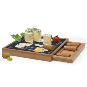 Комплект "World of cheese" от 6 части за сервиране на сирена, 25 х 25 см - Easy Life