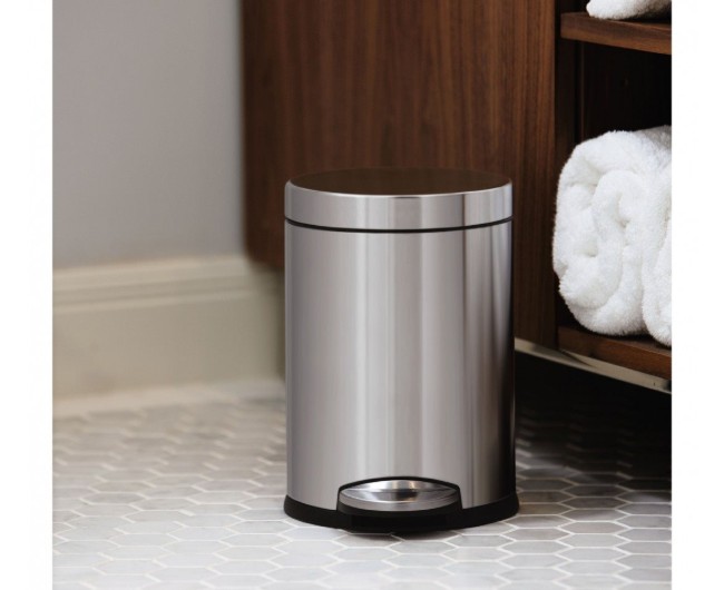 Кошче за боклук с педал, 4.5 л, Brushed - simplehuman