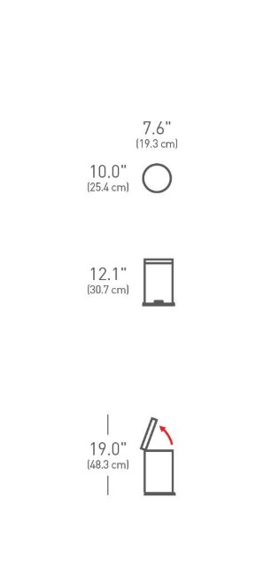 Кошче за боклук с педал, 4.5 л, Brushed - simplehuman