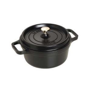 Тенджера за готвене от чугун от кокот, 22 см/2,6 л, Black - Staub
