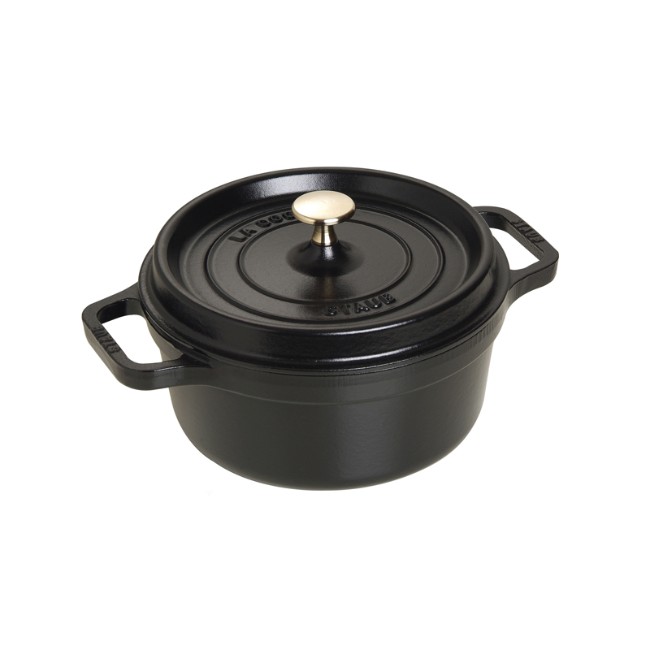 Тенджера за готвене от чугун от кокот, 22 см/2,6 л, Black - Staub