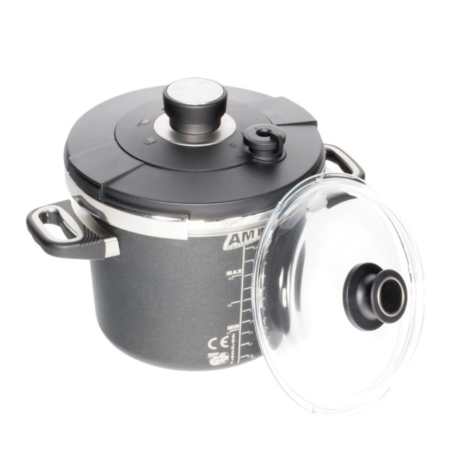 Тенджера под налягане, алуминий, 24 см/5.5 L, индукция - AMT Gastroguss