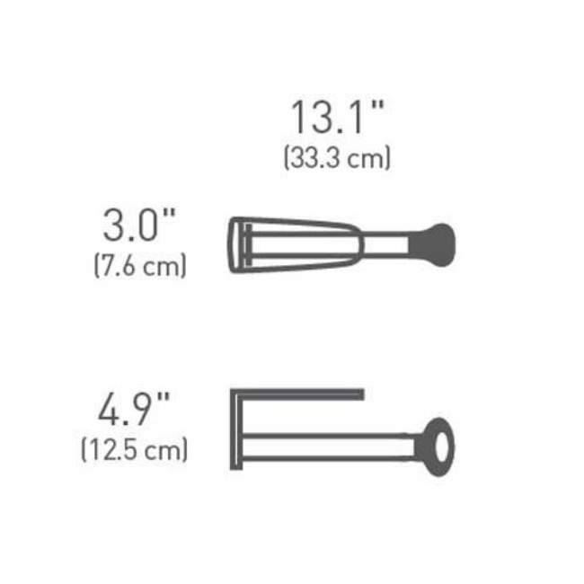 Поставка за ролка за хартиени кърпи, 33,3 см, неръждаема стомана - simplehuman