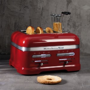 Тостер Artisan, 2500W, 4 отделения, Ябълково червен - KitchenAid