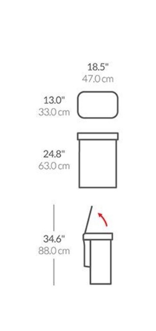 Cos de gunoi cu senzor, 58 L, inox - simplehuman