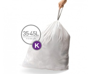 Торби за боклук, код К, 35-45 L / 20 бр., пластмасови - simplehuman