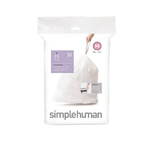 Торби за боклук, код М, 45 L / 20 бр., пластмасови - simplehuman