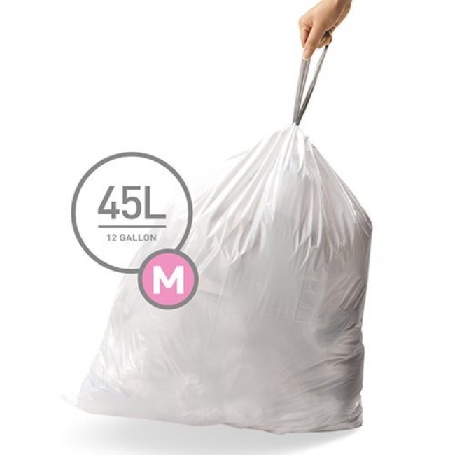 Торби за боклук, код М, 45 L / 20 бр., пластмасови - simplehuman