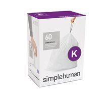 Торби за боклук, код К, 35-45 L / 60 бр., пластмаса - марка "simplehuman"
