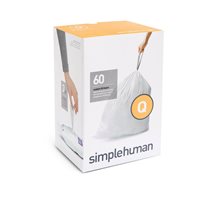 Торби за боклук, код Q, 50-65 L / 60 бр., пластмаса - марка "simplehuman"