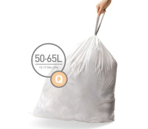Торби за боклук, код Q, 50-65 L / 60 бр., пластмасови - simplehuman