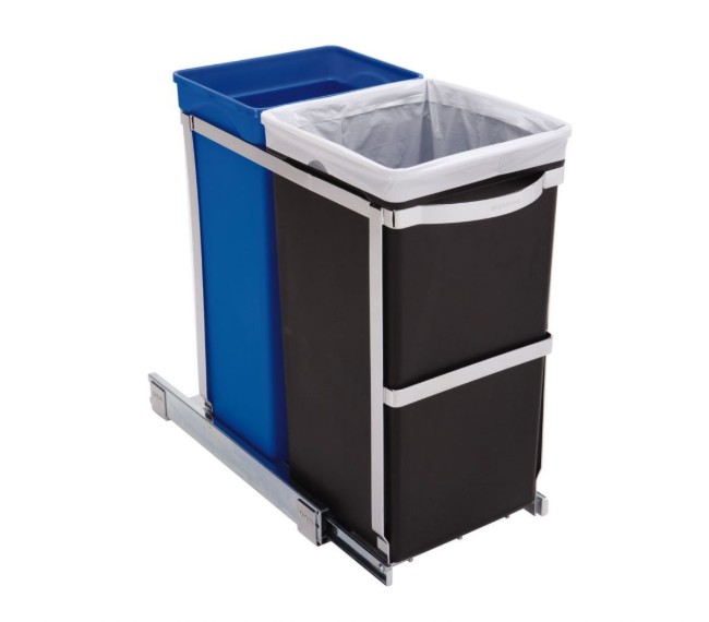 Прибиращ се кош за боклук, с отделения, 35 L - simplehuman