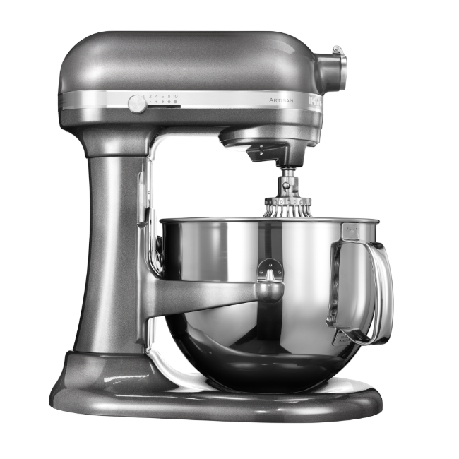 Планетарен миксер KitchenAid Artisan, капацитет 6.9L, 500W, Сребърен металик