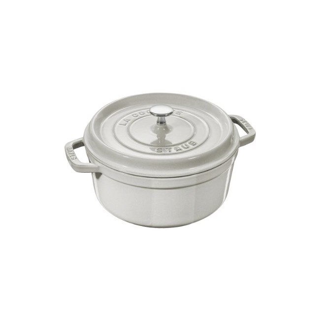 Чугунен съд за готвене Cocotte, 20 см/2,2 л, White Truffle - Staub