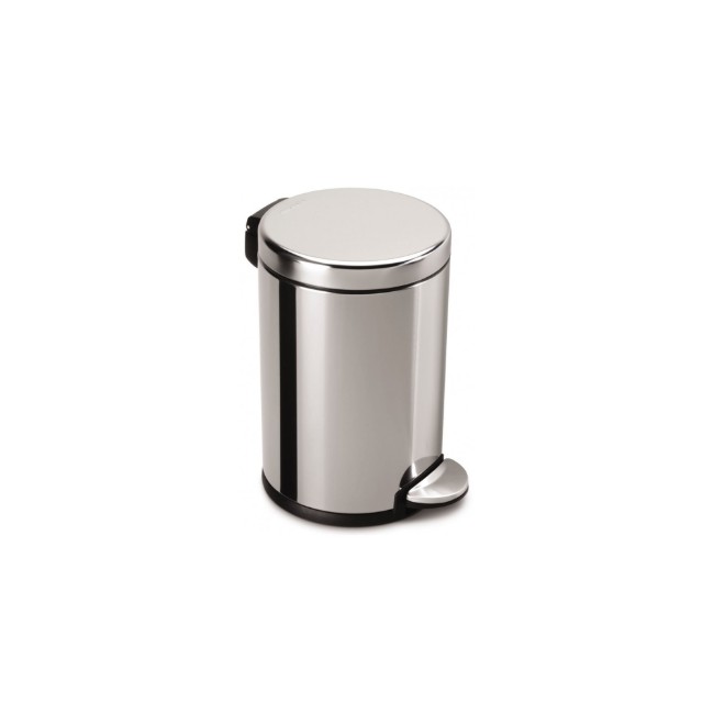 Мини кошче за боклук, кръгло, 4,5 л, неръждаема стомана - марка "simplehuman".