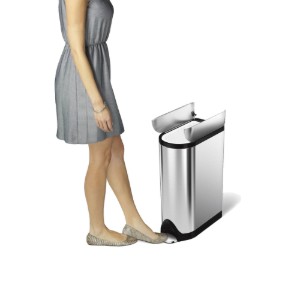Кошче за боклук с педал, 18 л, неръждаема стомана - simplehuman