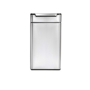 Тънък кош за боклук, с горен педал, 40 л, неръждаема стомана - simplehuman