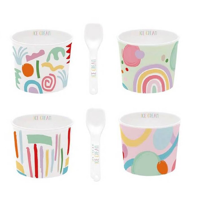 Купа за сервиране на сладолед "Good Vibes", порцелан, 8,5 см - Nuova R2S