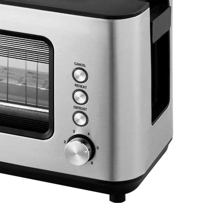 Тостер с 2 слота, със стъклен прозорец, 1200 W - Zokura