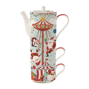 Сервиз за сервиране на чай, порцелан, "SANTA'S CAROUSEL" - марка Easy Life