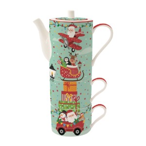 Сервиз за сервиране на чай, порцелан, "SANTA'S FRIENDS" - марка Easy Life