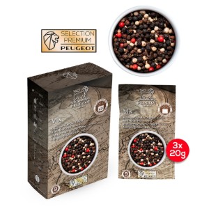 Комплект от 3 пакетчета пипер микс за червено месо, 3 × 20гр, Spices - Peugeot