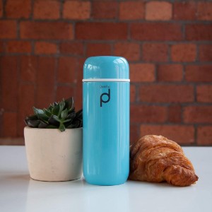 Термоизолирана бутилка от неръждаема стомана, 200 ml, "DrinkPod", синя - Grunwerg