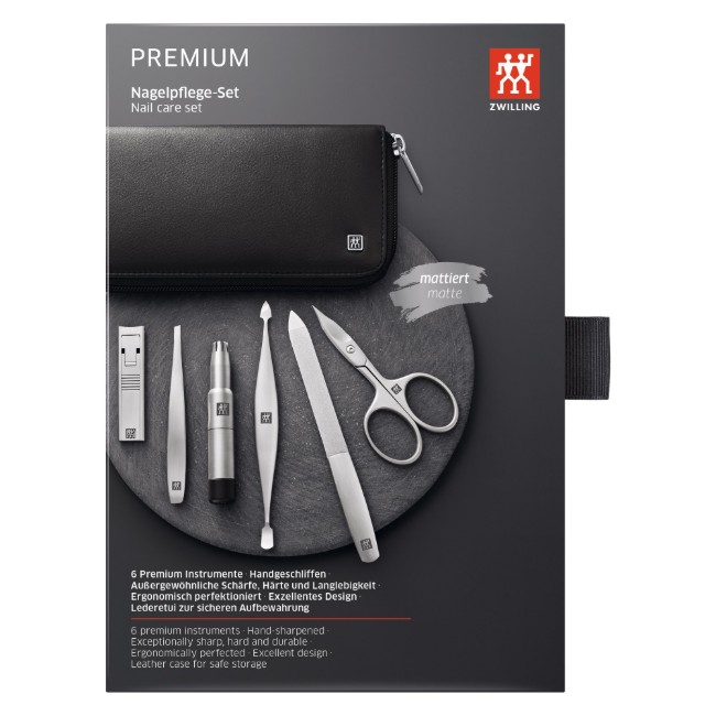 Комплект от 6 части, кожен портфейл, черен - Zwilling TWINOX