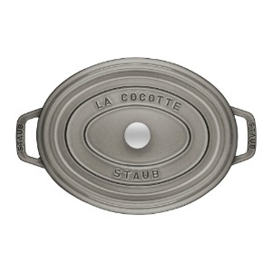 Кокотен овален съд за готвене от чугун, 27 см/3,2 л, "Graphite Grey" - Staub