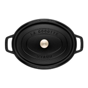 "Cocotte" овална тенджера за готвене, изработена от чугун, 27 см/3,2 л, <<Black>> - Staub 