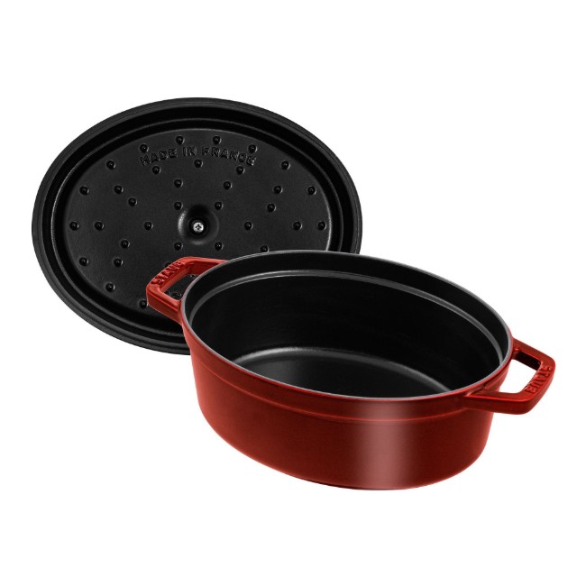 "Cocotte" овална тенджера за готвене, изработена от чугун, 27 см/3,2 л, <<Grenadine>> - Staub 